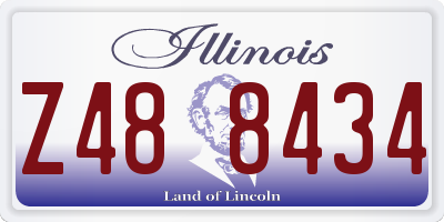 IL license plate Z488434