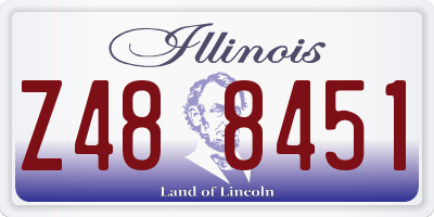 IL license plate Z488451