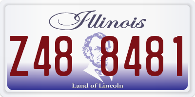 IL license plate Z488481