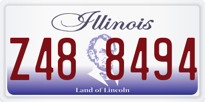 IL license plate Z488494