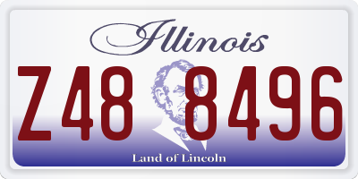 IL license plate Z488496