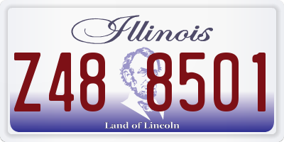 IL license plate Z488501
