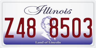 IL license plate Z488503