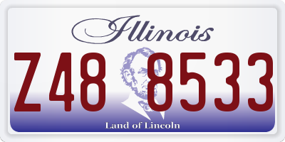 IL license plate Z488533