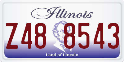 IL license plate Z488543