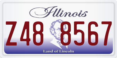 IL license plate Z488567