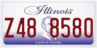 IL license plate Z488580