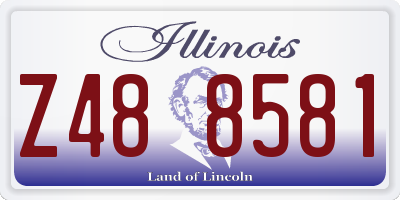 IL license plate Z488581