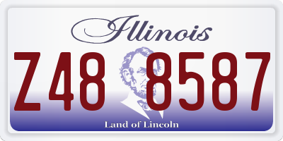 IL license plate Z488587