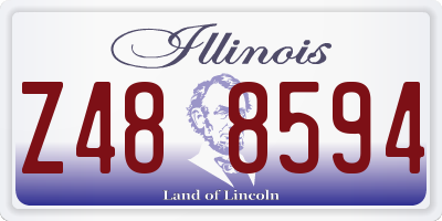 IL license plate Z488594