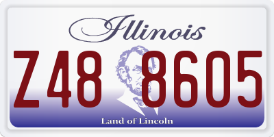 IL license plate Z488605