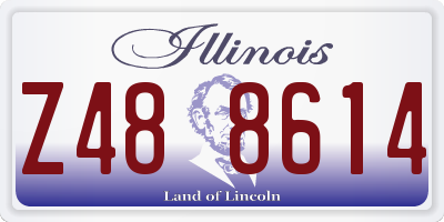 IL license plate Z488614