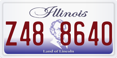 IL license plate Z488640
