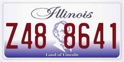 IL license plate Z488641