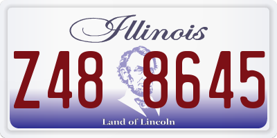 IL license plate Z488645