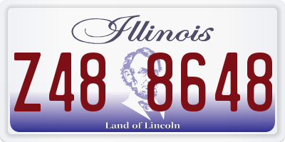 IL license plate Z488648