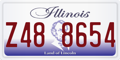 IL license plate Z488654
