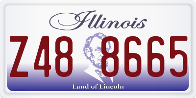 IL license plate Z488665