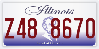 IL license plate Z488670