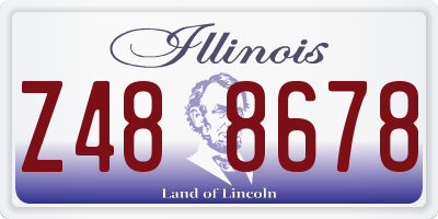 IL license plate Z488678