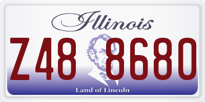 IL license plate Z488680