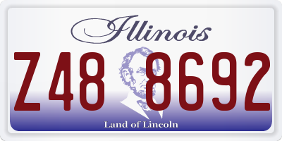 IL license plate Z488692