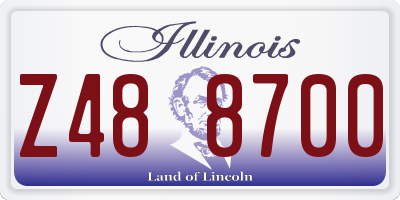 IL license plate Z488700