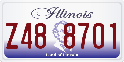 IL license plate Z488701