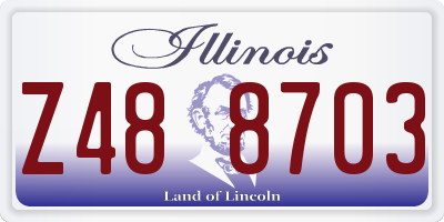 IL license plate Z488703