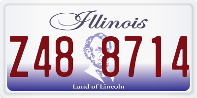 IL license plate Z488714