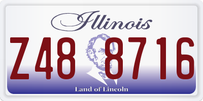 IL license plate Z488716