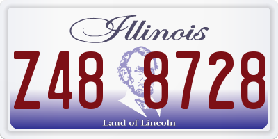 IL license plate Z488728
