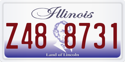 IL license plate Z488731