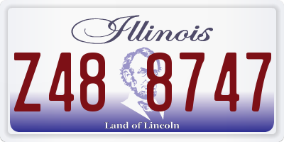 IL license plate Z488747