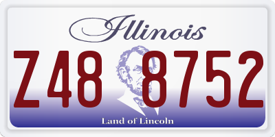 IL license plate Z488752