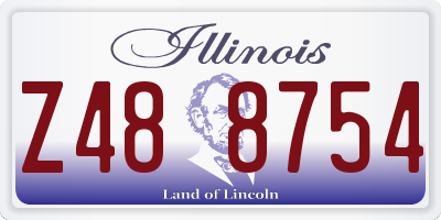 IL license plate Z488754