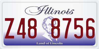 IL license plate Z488756