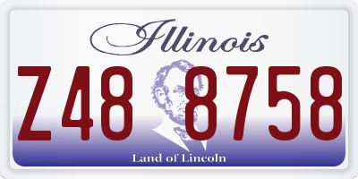 IL license plate Z488758
