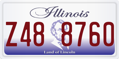 IL license plate Z488760
