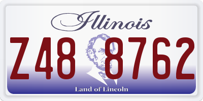 IL license plate Z488762