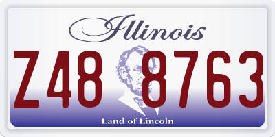 IL license plate Z488763