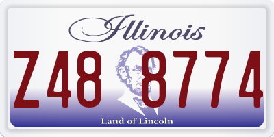 IL license plate Z488774
