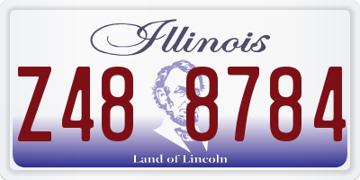IL license plate Z488784