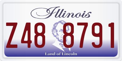 IL license plate Z488791