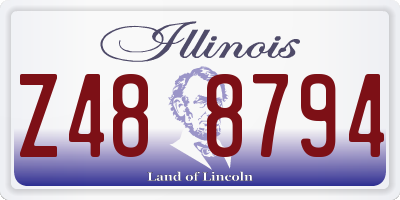 IL license plate Z488794