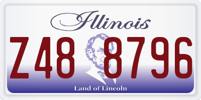 IL license plate Z488796