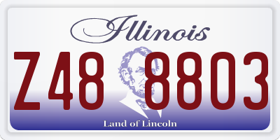 IL license plate Z488803