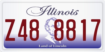IL license plate Z488817