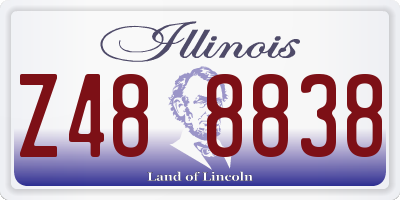 IL license plate Z488838