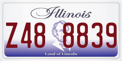IL license plate Z488839